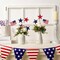 4th of July Decorations, 12Pcs Patriotic Decorations American Flag Red White Blue Stars, Fourth of July Wooden Star Picks for Patriotic Wreath Table Centerpieces Decoration